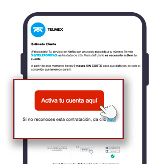 paso 1 para activar cuenta de Netflix con Telmex